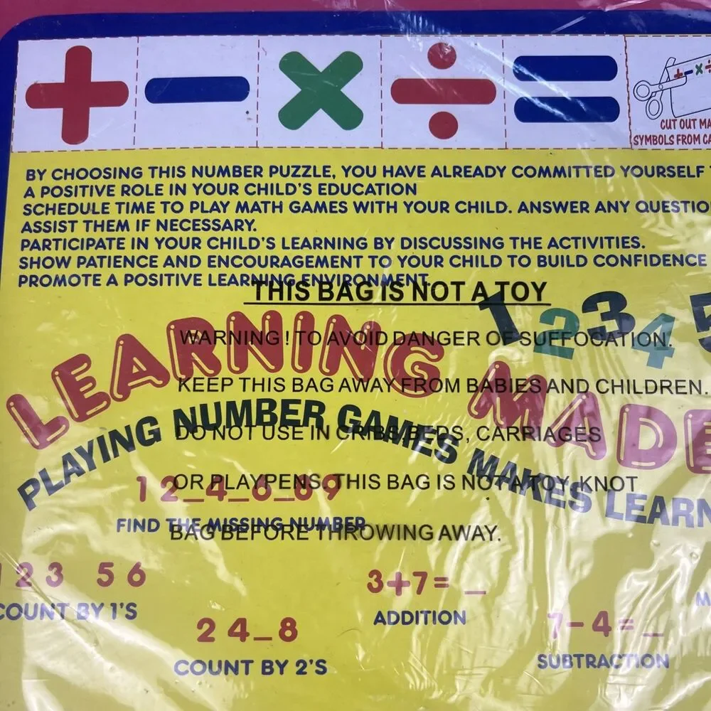 Unbranded foam numbers